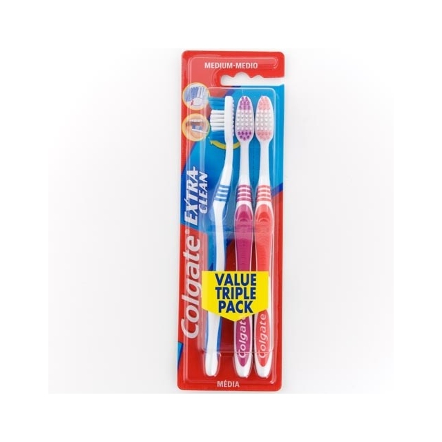 COLGATE 3x zobna krtačka Extra Clean